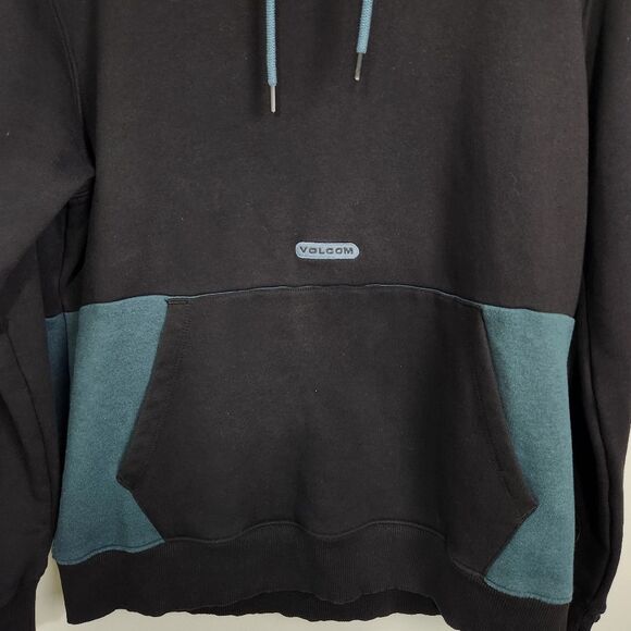 Volcom Forzee Hoodie Mens Med Black Pullover Slim Fit  school outdoor - Picture 4 of 12